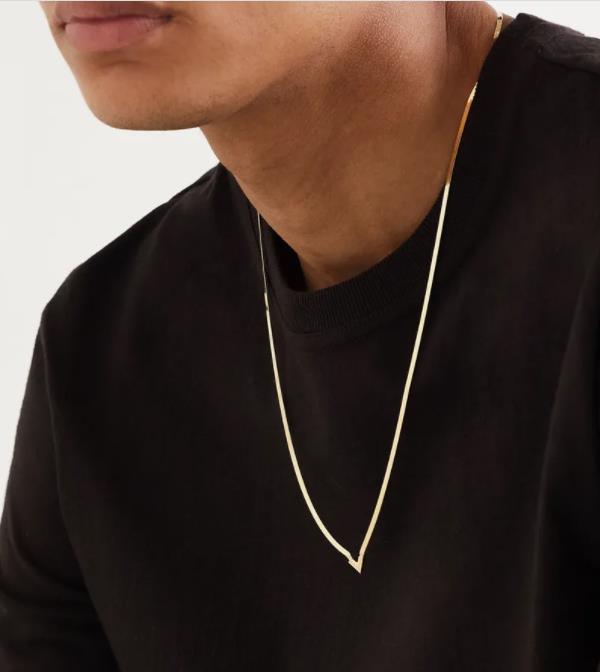 Cadena de Bottega Veneta en plata de ley chapada en oro