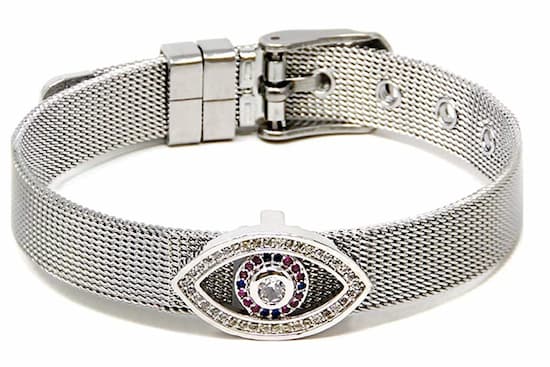 Me-Plus-Armband aus silberfarbenem Edelstahl