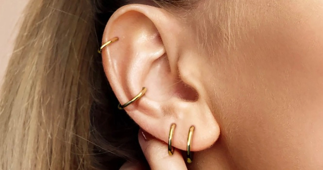 Boucles d’oreilles créoles segmentées