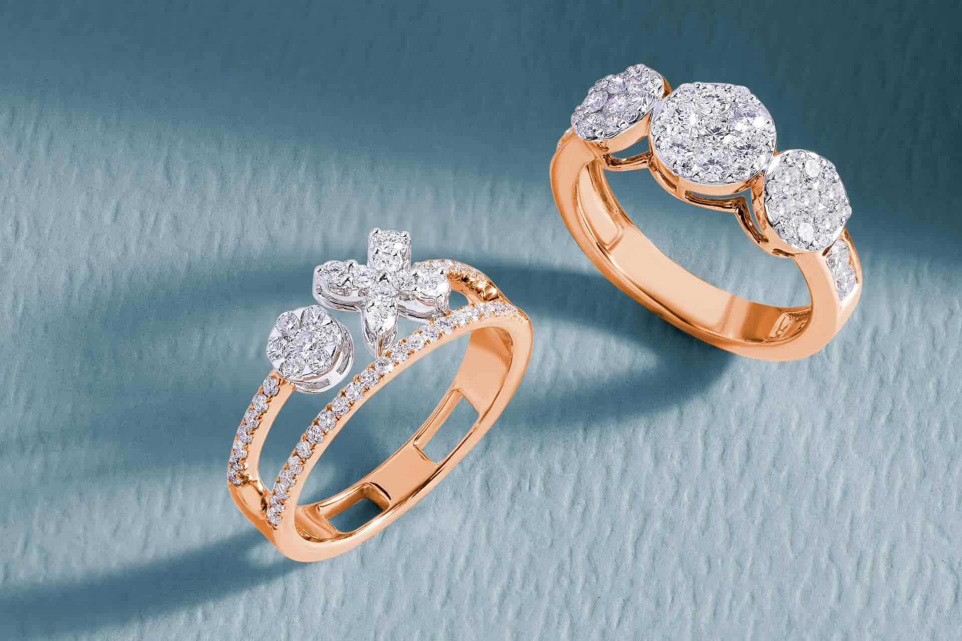 Anillo de 14k con diamantes