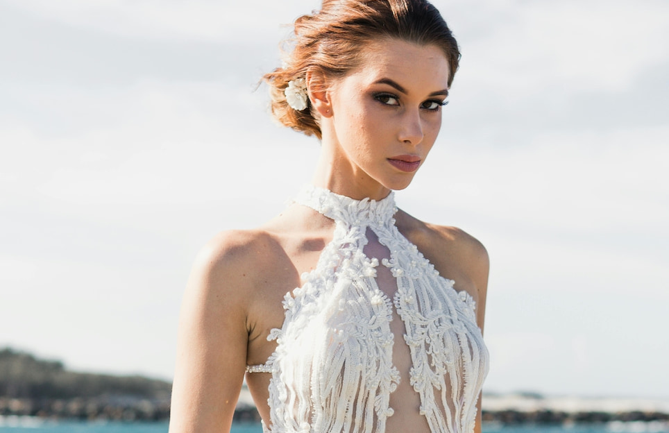 Vestido de cuello halter