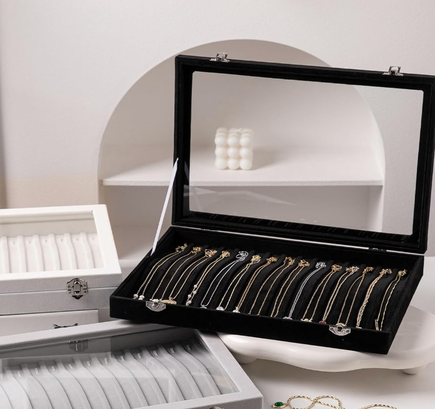 Boîte vitrine pour bijoux
