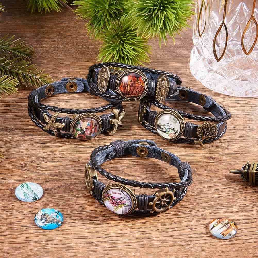 Diy-Set: 4 geflochtene Lederarmbänder