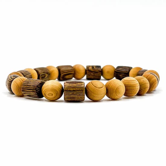 how to make a wood bead bracelet