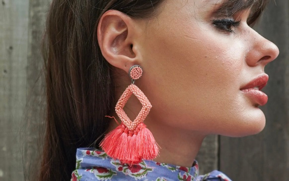 Perlen-Tropfenohrringe