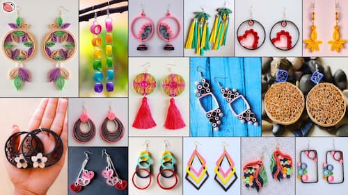 how to make paper earrings