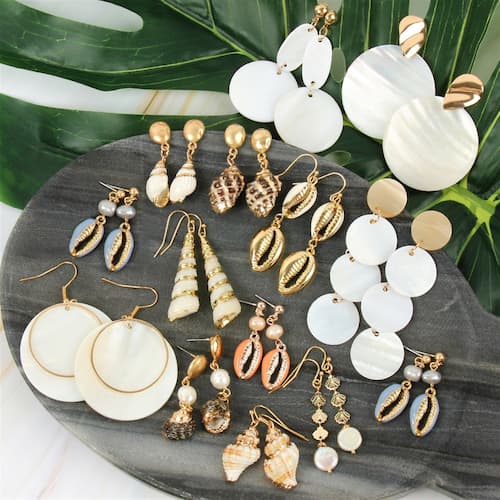 how to make seashell earrings