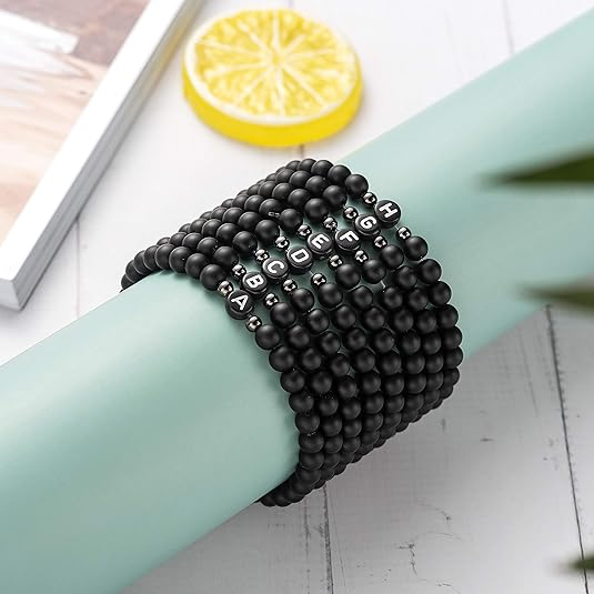 xia yan handmade letter beads bracelet