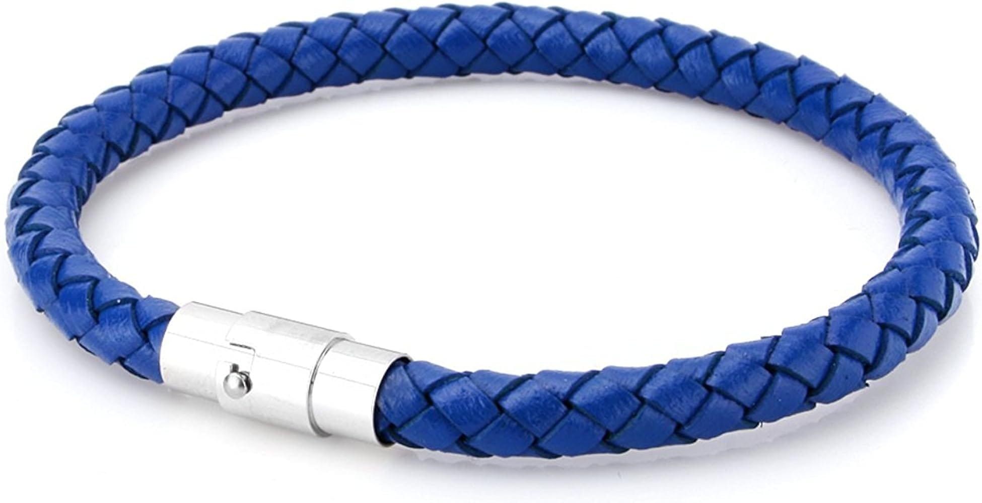 Bracelet à enrouler en cuir tressé